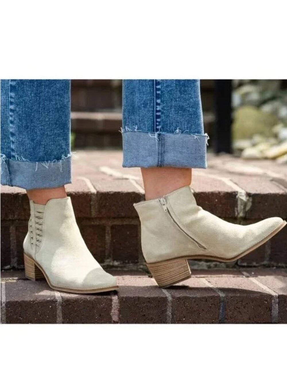Paul Green Vienna Chelsea Boot Biscuit Soft Suede Sz UK6/US8.5